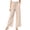 Beige, variant on Resivox Womens Cotton Linen Straight Leg Pants Casual High Waist Nine Inch Trousers Pull On Comfortable Work Dress Pants with Pockets White XL