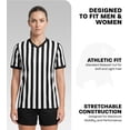 thumbnail image 4 of Exxact Sports Official Black and White Striped Referee Shirt/Jersey with V Neck Multi Sports&nbsp;(AL, V-Neck), 4 of 6