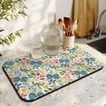 thumbnail image 3 of 2 Pack Washable Rubber Multicolored Flower Leaves Dish Drying Mats for Kitchen Counter Home Large Coffee Bar Pad Accessories and Decor for Utensils Stemware (2pcs 19.5''x12''), 3 of 6