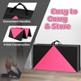 thumbnail image 6 of Costway Folding Gymnastics Mat 8' x 4' x 2'' PU Leather Tumbling Exercise Mat Yoga Gym Pink+Black, 6 of 8