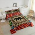 YST Aztec Bear Comforter Set King Ethnic Tribal Bedding Bear Wild