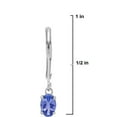 thumbnail image 2 of Genuine Tanzanite Lever Back Earrings in Sterling Silver| Real Tanzinate Earrings for Women, 2 of 3