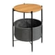thumbnail image 3 of Mesa auxiliar redonda, mesa de centro, mesa de bebidas minimalista, mesita de noche pequeña, mesa auxiliar para espacios pequeños, sofá, oficina en Gris oscuro, 3 of 8