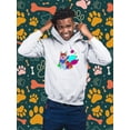 thumbnail image 2 of Colorful Corgi Bandana Portrait Hoodie Men -Image by Shutterstock, Male 3X-Large, 2 of 4