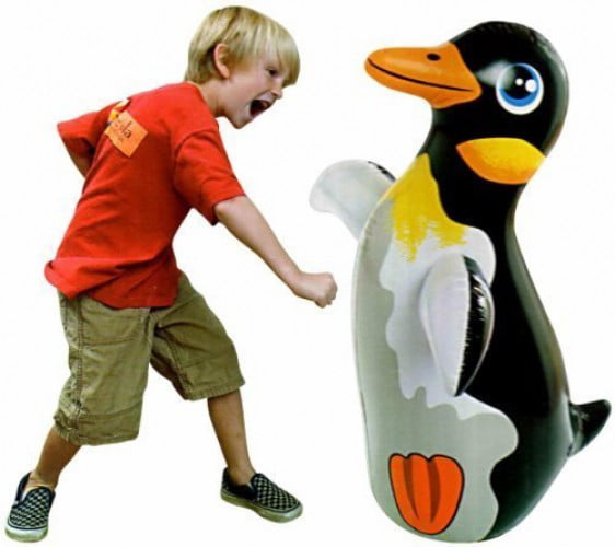 Inflatable PENGUIN Boxing Punch Bop Bags Childrens Kid Outdoor Indoor Game Toy 