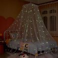 thumbnail image 3 of YAOMOBB Princess Bed Curtain Easy Install Bed Canopy Fluorescent Stars Kid Room Essential, 3 of 7