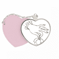 thumbnail image 1 of Culture  Lotus Line Drawing Mirror Travel Purse Makeup Heart Pink, 1 of 4