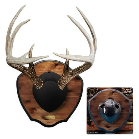 Mountain Mike's - Plaque Master Antler Mounting Kit - Plaque Mounting Kit for Antlers - Fits Most Antlers - Compatible with Harvested and Shed Antlers - Woodgrain Finish... C29
