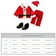 thumbnail image 5 of Jumpingount Conjunto de traje de Papá Noel para niños pequeños, decoración de ropa, vestido de Navidad para niños adorables, accesorio de ropa, Disfraces de disfraces Rojo setenta Jumpingount AP013956-01B, 5 of 6