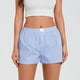 thumbnail image 2 of Pantalones cortos boxer con estampado de rayas suaves para mujer: cintura elástica, ligeros para la playa, fiestas en casa o yoga. Tallas S-XXL., 2 of 6