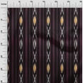 thumbnail image 2 of oneOone Cotton Silk Fabric Stripe Ikat Printed Fabric 1 Yard 42 Inch Wide, 2 of 4