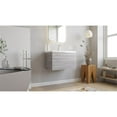 thumbnail image 2 of Cutler Kitchen and Bath Trough 24" Cultured Marble/Wood Bathroom Vanity in Gray, 2 of 6