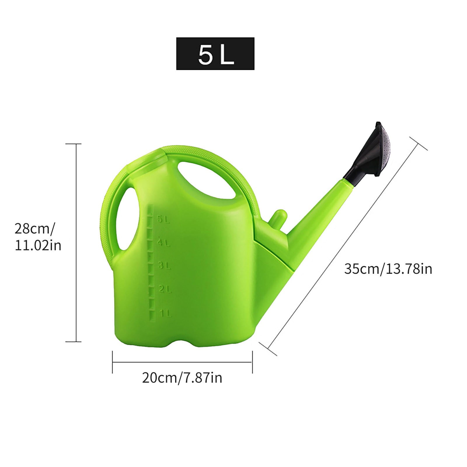 Loyerfyivos Watering Can for Indoor Plants, Garden Watering Cans for Outdoor Plant House Flower, Modern Plant Watering Can Large Long Spout with Sprinkler Head
