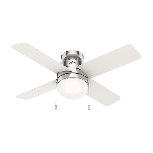 Hunter Fan Company Timpani 44 Inch Indoor Corded Ceiling Fan Light, Nickel