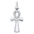thumbnail image 1 of 14K White Gold Egyptian Ankh Cross Religious Charm Pendant For Necklace or Chain, 1 of 4