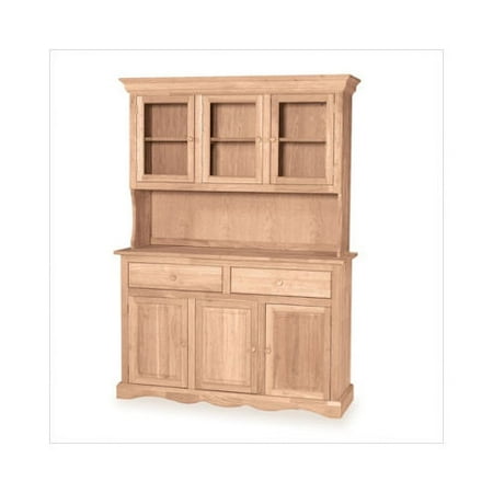 Bundle 06 International Concepts Unfinished 3 Door Buffet Server Bundle 06 International Concepts Unfinished 3 Door Buffet Server And Hutch