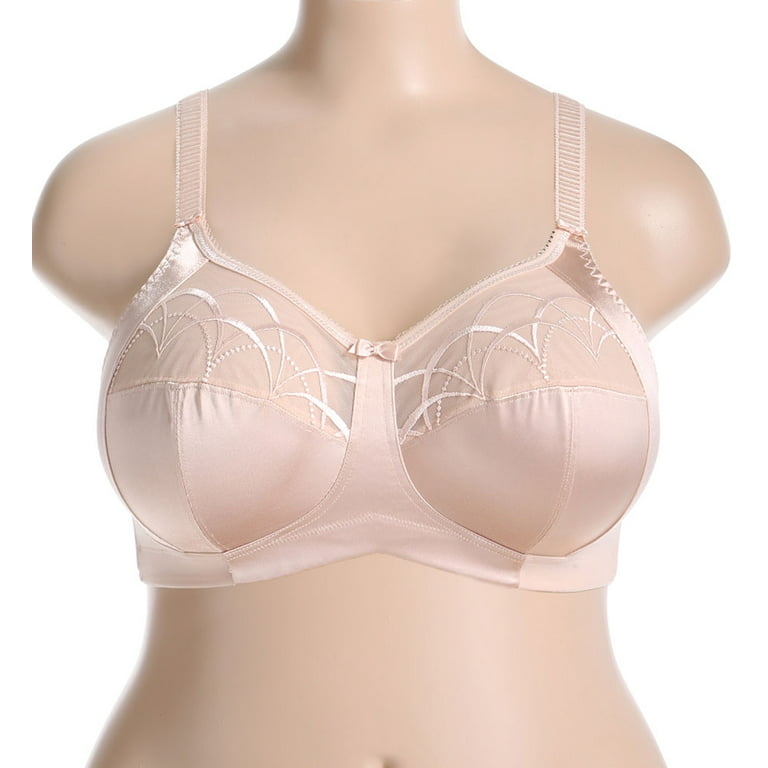Elomi Womens Cate Wirefree Soft Cup Bra, 42D, White