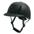 thumbnail image 3 of Colaxi Horse Riding Helmet Equestrian Helmet Shockproof Simple Comfortable Portable Breathable Summer Adjustable Riding Cap for Kids Full Black, 3 of 10