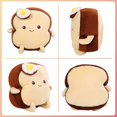 thumbnail image 2 of Almohada Rellena De Pan Tostado De Huevo Frito, Juguete De Peluche Relleno De Pan Gordito para Dormir, Gran Abrazo, Juguete De Peluche con Cojín De Sofá De Pan Tostado Suave Y Esponjoso para Niño, 2 of 5