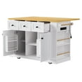 Kojooin Kitchen Island Cart With Drop Leaf, Rolling Kitchen Island On 5