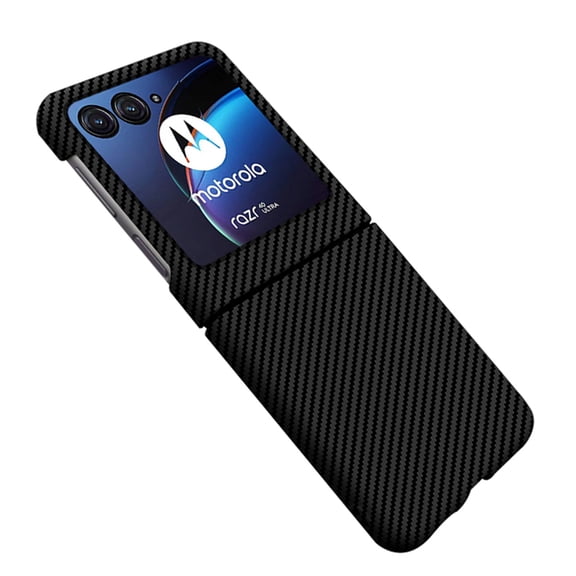 for Motorola Razr 2024 Men Women Case, Luxury Thin Carbon Fiber Shockproof Drop Protective Ultra Slim Anti-Scratch Lightweight Phone Case Cover for Motorola Razr 2024, Black