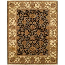Pasargad Home Agra Collection Hand-Knotted Lamb's Wool Area Rug- 9' 0" X 12' 2"