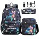 thumbnail image 1 of New Stitch 3Pcs USB Anti-theft Lock Boy Girl Kids School Book Bags Travel Backpack Shoulder Bag Pen Bag, 1 of 4