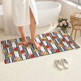 thumbnail image 4 of Pioneer Flower Floral Print Pattern Bathroom Rugs Mat, Non Slip Microfiber Bathroom Rug with Rubber Backing, Soft Mats for Bathroom Floor Tub Shower, 24"x60", 4 of 5