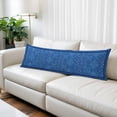 thumbnail image 2 of Boho Blue Throw Pillow Covers, Ethnic Vintage Abstract Tribal Floral Art Soft Breathable Pillow Cases with Invisible Zipper for Sleeping, Long Body Pillowcases for Couch Bed Sofa Chair 20x54 Inches, 2 of 9
