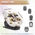 thumbnail image 6 of KUIFORTI Car Seat Cover Baby Car Seat Sunshade Covers, Protector Keeps Baby Infant Toddler Cool - Auto Window Sun Protection Reflector UV Ray Helpers, Cow Sunflowers, 6 of 7