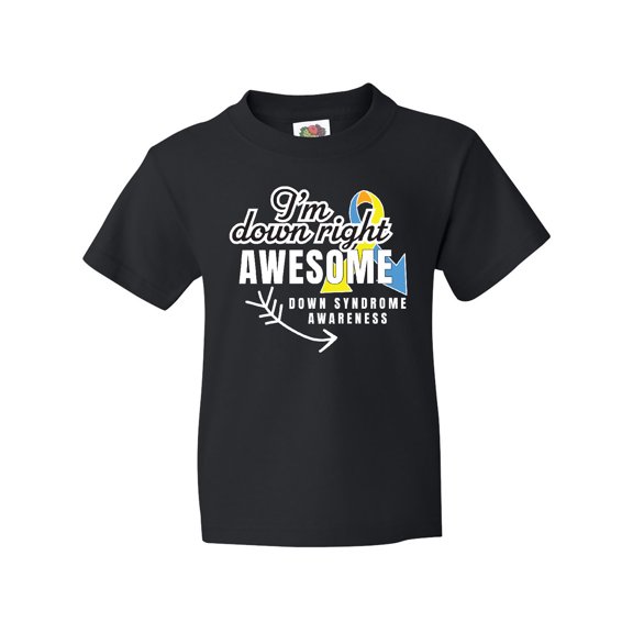 Inktastic Im Down Right Awesome Down Syndrome Awareness with Arrow Youth T-Shirt