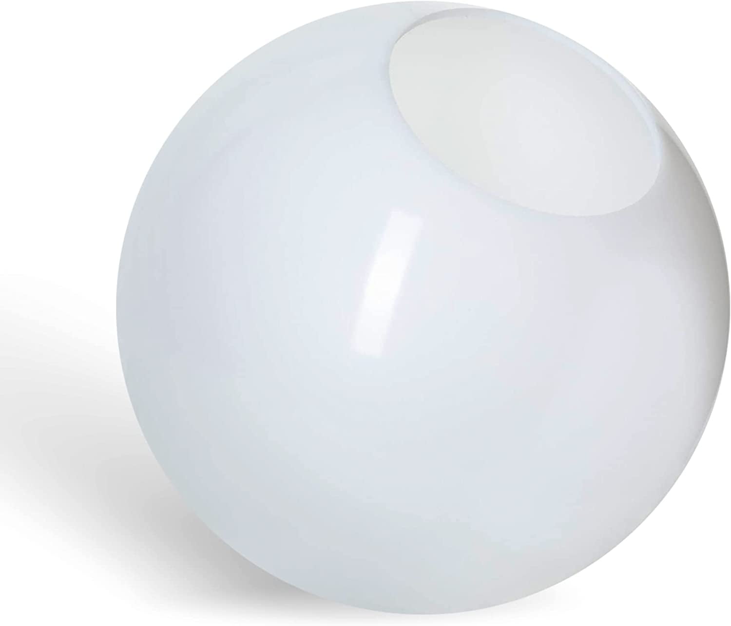 14" White Acrylic Round Globe Outdoor Lamp Light Fixture Plastic Sphere 5.25" 