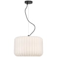 thumbnail image 6 of Possini Euro Design Jaime 18" Modern Pendant Chandelier Ceiling Light Fixture Dining Room Over Table Drum Matte Black and White, 6 of 9