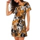 thumbnail image 2 of Easygdp Dogs Different Breeds Camisón de manga corta para mujer, informal, estampado, 2 of 6