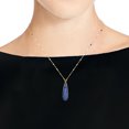 thumbnail image 3 of Bohemian Blue Lapis Boho Teardrop Gold over Sterling Silver Chain Necklace, 3 of 5