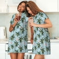 thumbnail image 4 of Picia Flamingos And Palms Pattern Women’s Nightdress – Casual Short-sleeved Loose-Fit Sleepwear, Soft Cotton Short-Sleeve Sleep Shirt for Relaxation & Comfort, 4 of 6