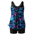 thumbnail image 5 of Swimsuits for Women 2 Piece Bathing Suits Swim Tank Top with Boyshorts Tankini Swimsuits Tummy Control Flowy Swimwear Women's Swimsuits Set, 5 of 6