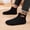 Black, variant on Men's and women's slippers, plush slippers, warm and anti-slip household slippers and high-top socks