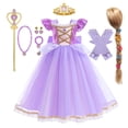 thumbnail image 5 of Disfraz de princesa Cenicienta Rapunzel para niñas, disfraz de Bella, Blancanieves, Aurora, Elsa, fiesta de cumpleaños y Halloween, 5 of 5