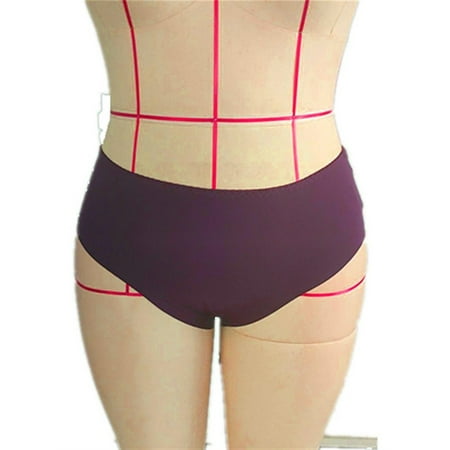 

Pfysire Women Sexy Panties Seamless Thongs Mid Waist Knickers Underwear Purple 3XL