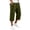 Army Green&&100, variant on CONROSES Men's Capri Sweatpants Baggy Wide Leg Sweat Pants for Men Solid Elastic Waist Drawstring Fall Athletic Jogger Trousers with Pocket