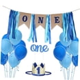 thumbnail image 4 of ADDHAT 3Ud Banner Decorativo Azul Con One Ideal Para Adornar Fiestas Y Reuniones, 4 of 8