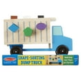 thumbnail image 4 of Melissa & Doug Shape-Sorting Wooden Dump Truck Toy With 9 Colorful Shapes and 2 Play Figures, 4 of 10