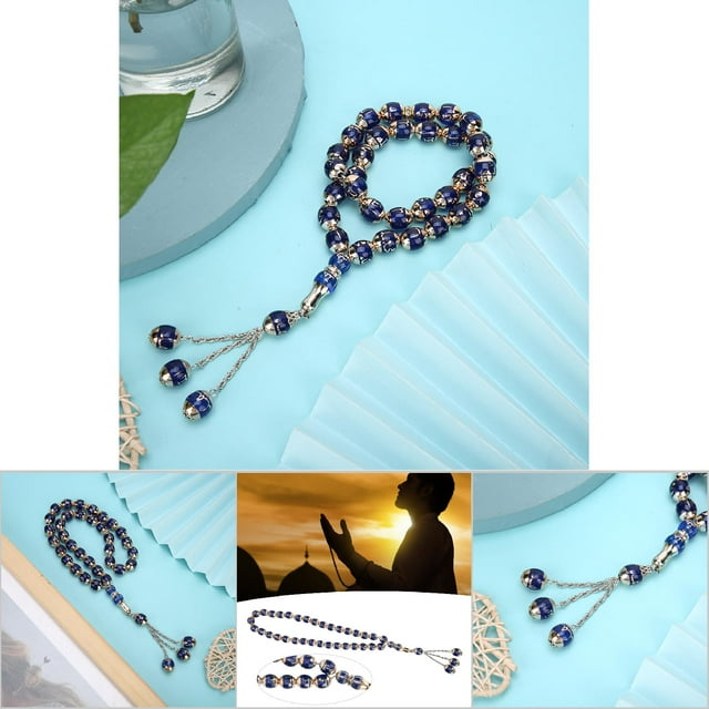 Perles de Prière Musulmanes Fournitures Laser Rosaire Accessoire d'Écriture Perles Rondes Unisexes Assortiments de Perles