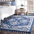 thumbnail image 1 of nuLOOM Noreen Kilim Tassel Area Rug, 6 x 9, Blue, 1 of 5