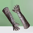 thumbnail image 4 of Waterproof Animal Handling Gloves Bite Proof, FIPASEN 60cm/ 23.6In Bite Resistant Gloves for Bathing, Grooming, Handling Cat Dog Rat Snake Lizard Falcon Reptile, Reinforced Leather Pro, 4 of 11