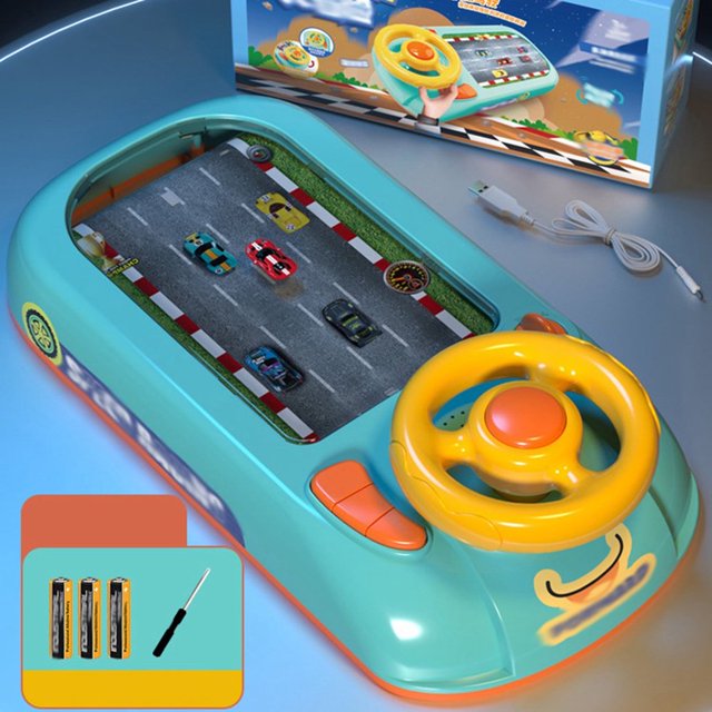 LEEYNEER Kids Driving Simulate Steering Wheel Toy for Toddlers Turn and Learn Driver Electronic Learning Systems Kid Toys