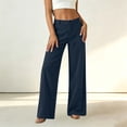 thumbnail image 5 of SOOMLON Corduroy Pants for Women Plus Size Button Straight Leg Long Pants Solid Trousers with Pockets Winter Pants, 5 of 7