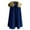 Blue, variant on Cloak Coat for Men, Mens Winter Warm Gothic Wool Faux Fur Collar Long Cape Cloak Vintage Coat Irregular Hem Hoodie