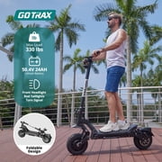 GOTRAX Odyssey Adult Electric Scooter with 11 pneumatic tires, 38 mph & 45 mile range, Dual 650W, 330lbs Max Load, Foldable, Black